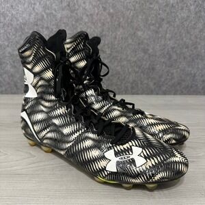 Under Armour Highlight MC Football Cleats Mens Sz 13 Black Graphic 1258400-011